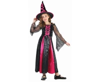 Role play-set for child Purple Witch (dress, hat), size 110/120 cm EOL